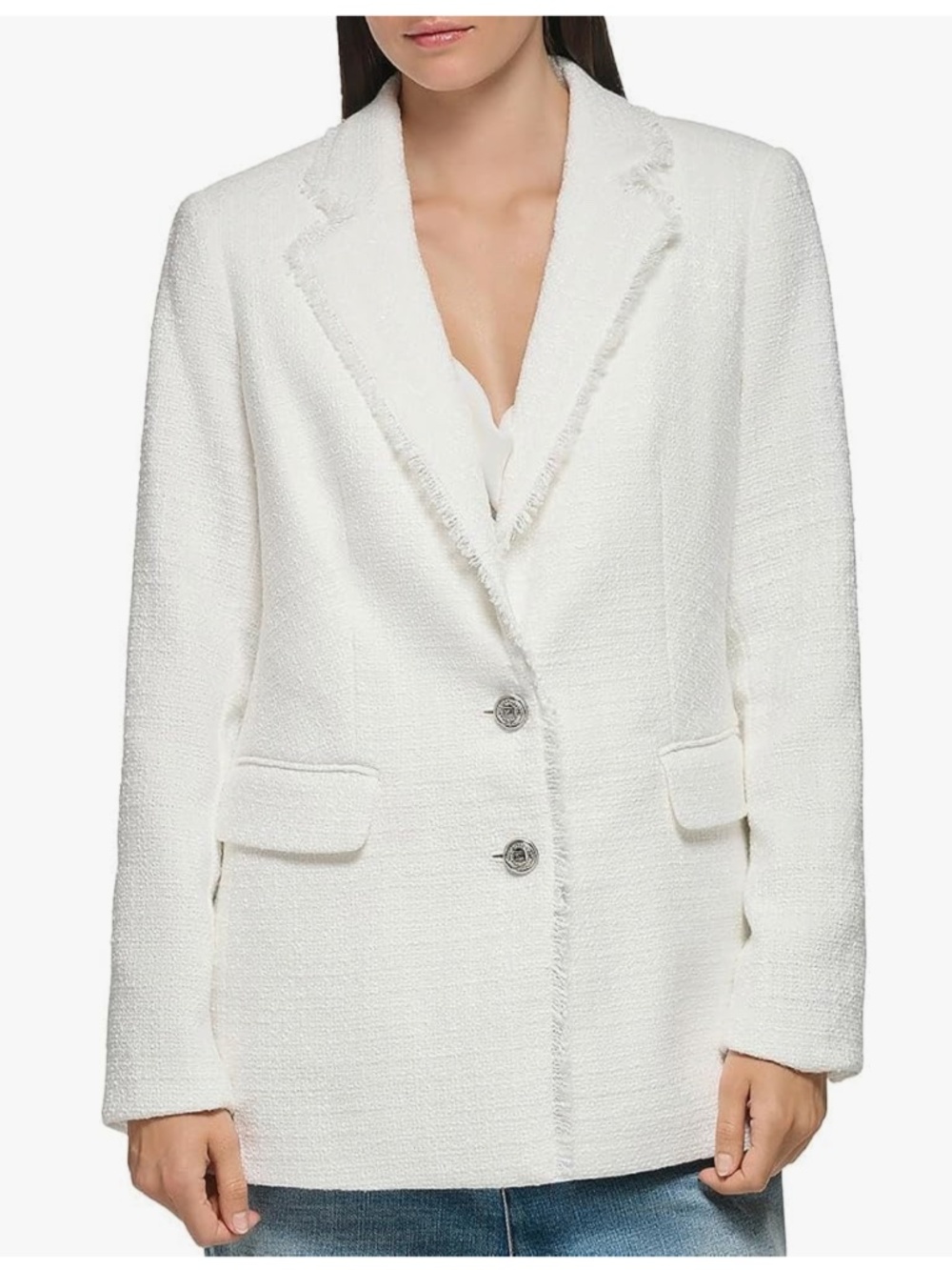 Karl Lagerfeld Elevated Tweed Blazer Jacket